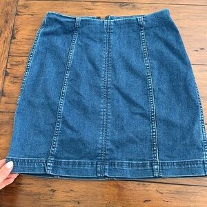 Free people blue denim skirt